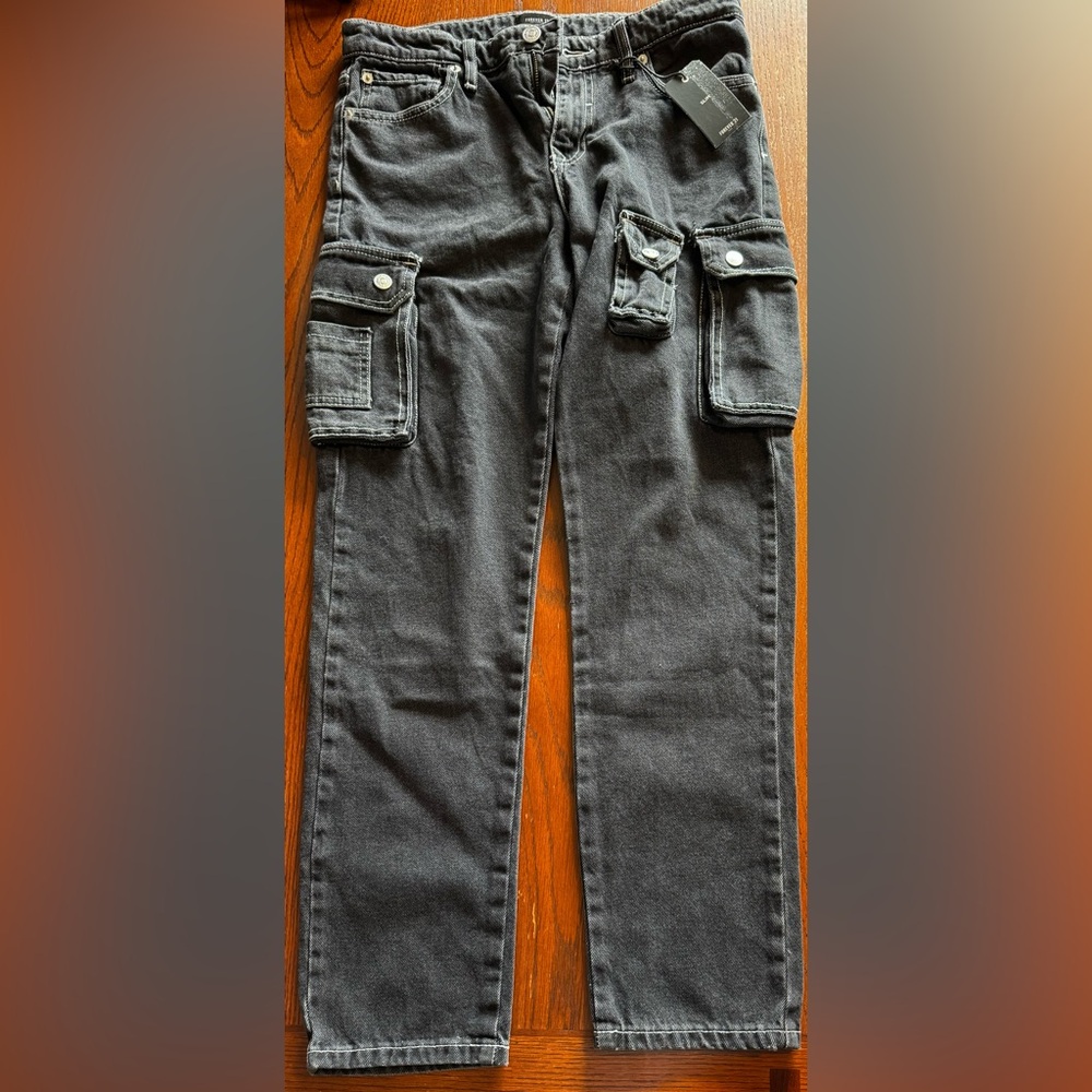 Black jeans - slim leg, mid rise, cotton
